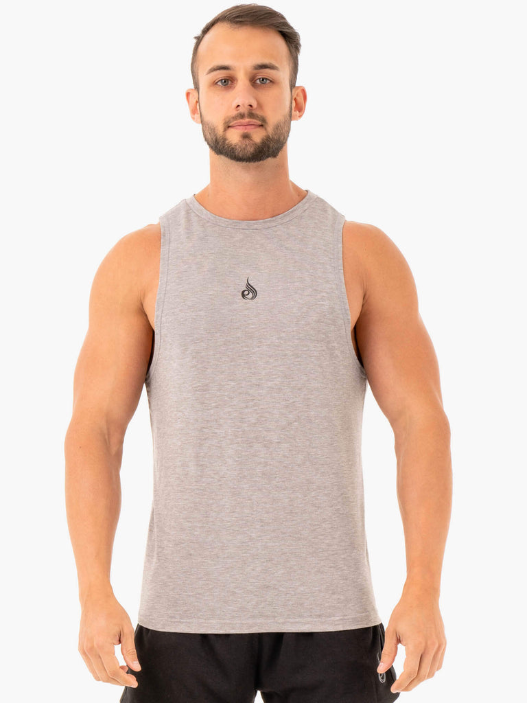 Athletic Cut Tank - Grey Marl - Ryderwear Wholesale (US)